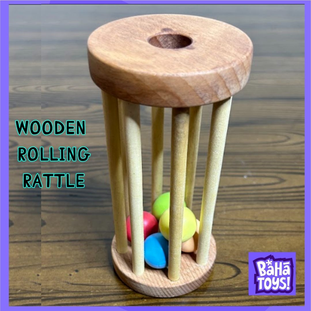 Wooden Rolling Rattle