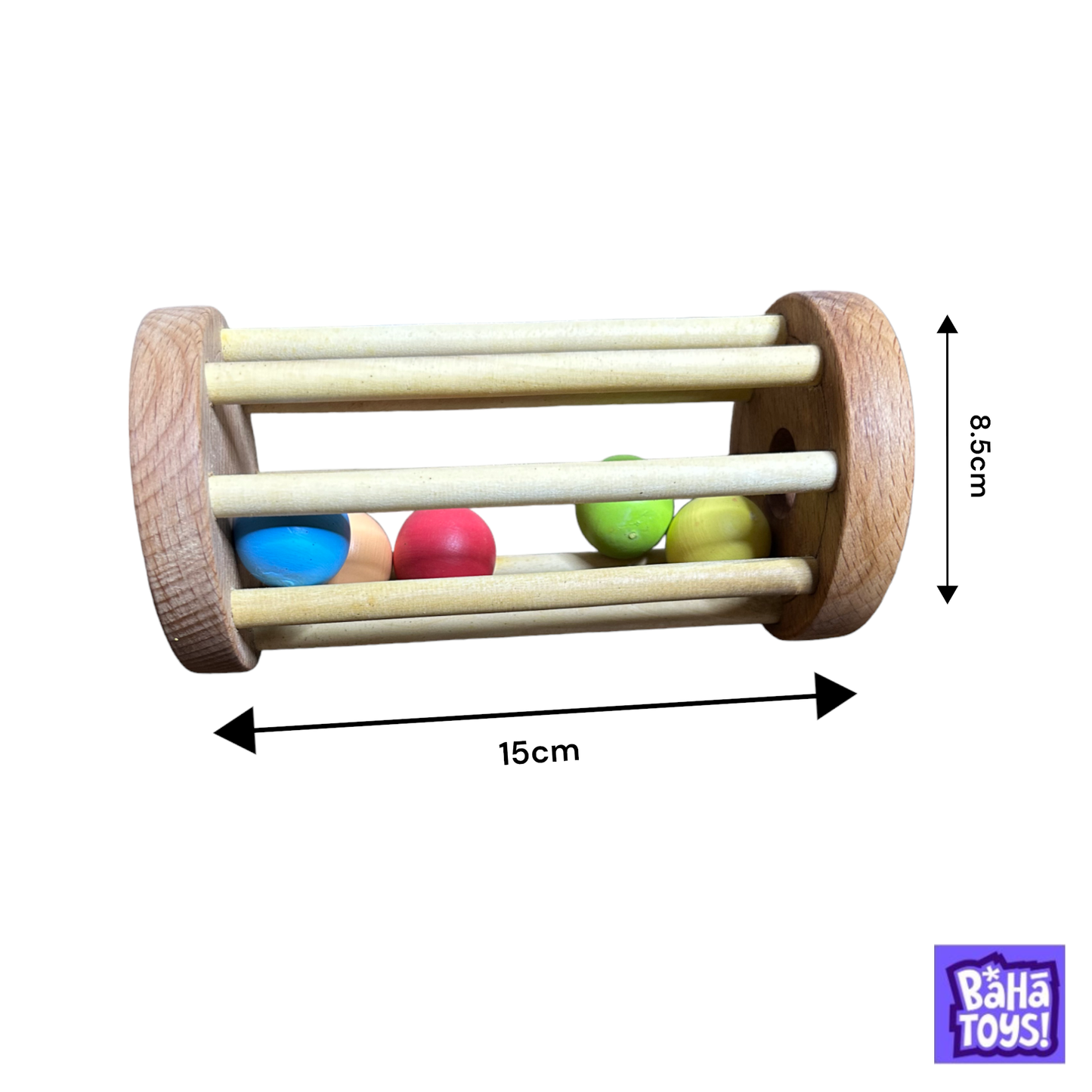 Wooden Rolling Rattle